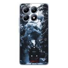 Новогодние, Праздничные Чехлы для Xiaomi 15T - 2024 год (Зимний поезд)