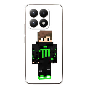 Чехлы для Xiaomi 15T (Персонажи Майн Крафт) (Зеленый мальчик)