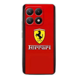 Силиконовый бампер с картинкой машины на Xiaomi 15T (Ferrari Logo)