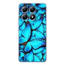 Силиконовый бампер с картинкой животных для Xiaomi 15T (Крылья бабочек)