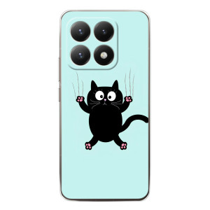 Силиконовый чехол с котиком для Xiaomi 15T – Падающий кот