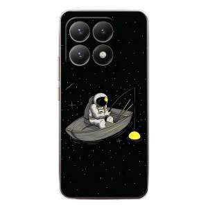 Силіконовый Чохол з принтом "Космонавти" на Xiaomi 15T – Космонавт на рибалці