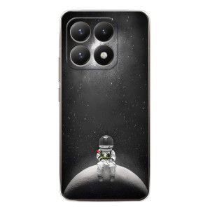 Силіконовый Чохол з принтом "Космонавти" на Xiaomi 15T – Космонавт романтик