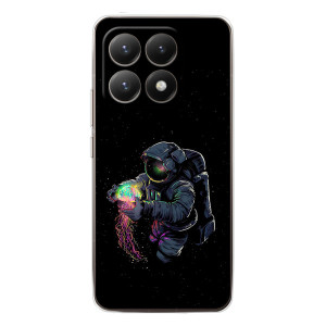 Силіконовый Чохол з принтом "Космонавти" на Xiaomi 15T – В руках земля