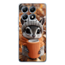 Печатный чехол «Зверята с кофе» для Xiaomi 15T