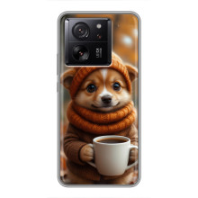 Печатный чехол «Зверята с кофе» для Xiaomi 16 – Песик с кофе