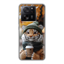 Печатный чехол «Зверята с кофе» для Xiaomi 16 – Тигр с кофе