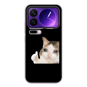 Бампер с принтом Мемы для Xiaomi 17 Pro Max – Кот в слезах