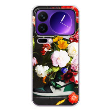 Брендновые Чехлы для Xiaomi 17 Pro Max - (PREMIUMPrint) (Nike цветы)