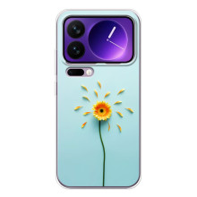 Чохли з квітами для Xiaomi 17 Pro Max (VPrint) (Жовта квітка)