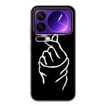 Чохол (Знак сердечка) для Xiaomi 17 Pro Max (Сердечко на чорному)