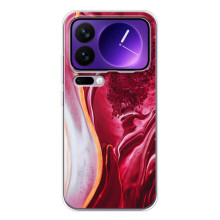 Чохол для Xiaomi 17 Про Макс - з принтом (Дизайнерські) (AlphaPrint) (Мрамор червоний)