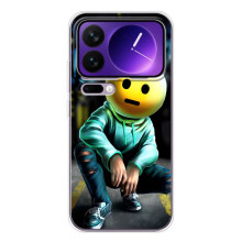 Чехол для Шяоми 17 Про Макс - (AlphaPrint) с печатью (ТОП продаж) (Парень смайл)