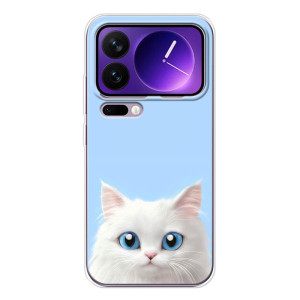 Чехол на тематику: Коты для Xiaomi 17 Pro Max (Белый кот)