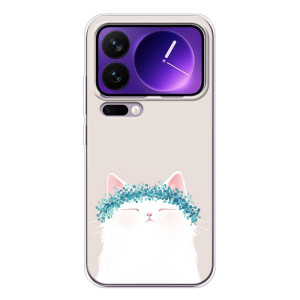 Чехол на тематику: Коты для Xiaomi 17 Pro Max (Белый котик)
