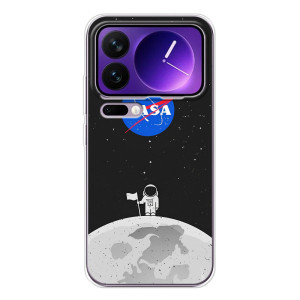 Силиконовый бампер с принтом "Наса" на Xiaomi 17 Pro Max – Космонавт NASA