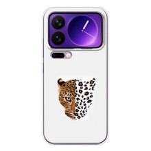 Чохол з леопардовим принтом на Xiaomi 17 Pro Max – Леопард на білому