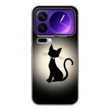 Чохол з принтом для Xiaomi 17 Pro Max (AlphaPrint) Модні коти (Силует котика)