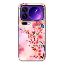 Чохол з картинкою Сакури на Xiaomi 17 Pro Max – Метелики на сакурі