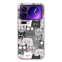 Чехол с милыми котиками на Шяоми 17 Про Макс – Коллаж с котами