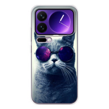 Чехол с милыми котиками на Шяоми 17 Про Макс – Стильный кот