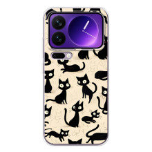 Чохол з малюнком кіт на Xiaomi 17 Pro Max (Чорні коти)