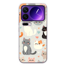 Чохол з малюнком кіт на Xiaomi 17 Pro Max (Колаж котів)