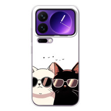 Чохол з малюнком кіт на Xiaomi 17 Pro Max (Коти в окулярах)