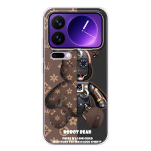 Чехол с брендом Луи Витон на Шяоми 17 Про Макс – Мишка робот