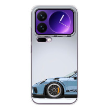 Чехол с авто Порше для Xiaomi 17 Pro Max – Голубой Порше