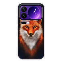 Чехол с принтом лисички на Шяоми 17 Про Макс – Лиса на черном