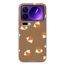 Чехол с принтом лисички на Шяоми 17 Про Макс – Маленькие лисички