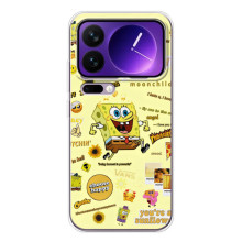 Силіконовий чохол Спанч Боб на Xіаомі 17 Про Мax (Спанч Боб біжить)