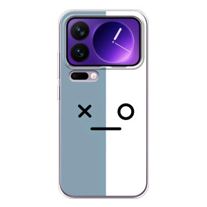 Силиконовые Чехлы (смешные стикеры) для Xiaomi 17 Pro Max – Серо-белый
