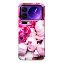 Силіконовий бампер з принтом (квіточки) на Xіаомі 17 Про Мax (Півонії)