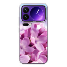 Силіконовий бампер з принтом (квіточки) на Xіаомі 17 Про Мax (Бузкові квіти)
