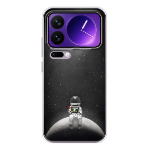 Силиконовый Чехол с принтом "Космонавты" на Xiaomi 17 Pro Max – Космонавт романтик