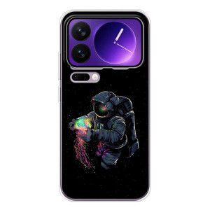 Силиконовый Чехол с принтом "Космонавты" на Xiaomi 17 Pro Max – В руках земля