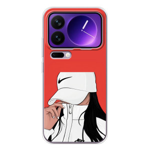 Силиконовый Чехол на Xiaomi 17 Pro Max с картинкой Стильных Девушек – Девушка Nike