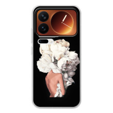 Чехлы (ART) Цветы на Xiaomi 17 Pro (VPrint) (Белые цветы)