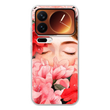 Чехлы (ART) Цветы на Xiaomi 17 Pro (VPrint) (Глаза в цветах)