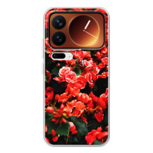Чехлы с Цветами для Xiaomi 17 Pro (VPrint) (Цветы красные)