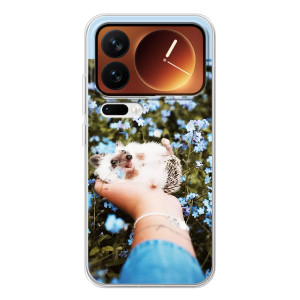 Чохли з зображенням різних тварин на Xiaomi 17 Pro (Їжачок в руці)
