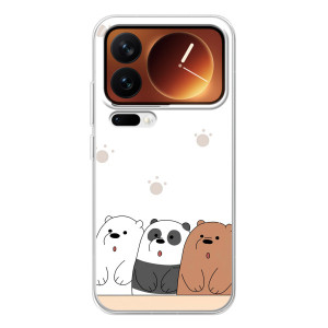 Чохли з зображенням різних тварин на Xiaomi 17 Pro (Здивовані ведмедики)