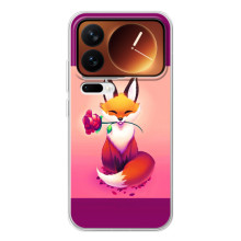 Чехлы с картинкой Лисички для Xiaomi 17 Pro (VPrint) – Лисичка с розочкой