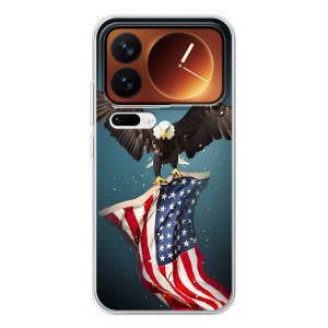 Чехол Флаг USA для Xiaomi 17 Pro – Орел и флаг