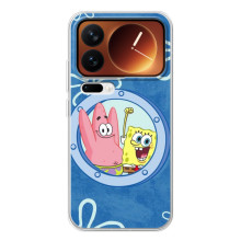 Чехол Губка Боб для Шяоми 17 Про (В иллюминаторе)