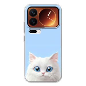 Чехол на тематику: Коты для Xiaomi 17 Pro – Белый кот