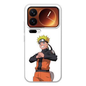Чехлы с принтом Наруто на Xiaomi 17 Pro – Радосный Наруто