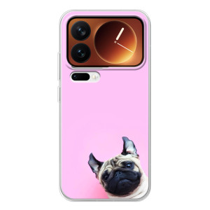Бампер для Xiaomi 17 Pro з картинкою "Песики" (Собака на рожевому)
